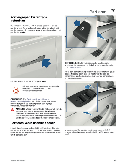 2023-2024 Tesla Model 3 Owner's Manual | Dutch