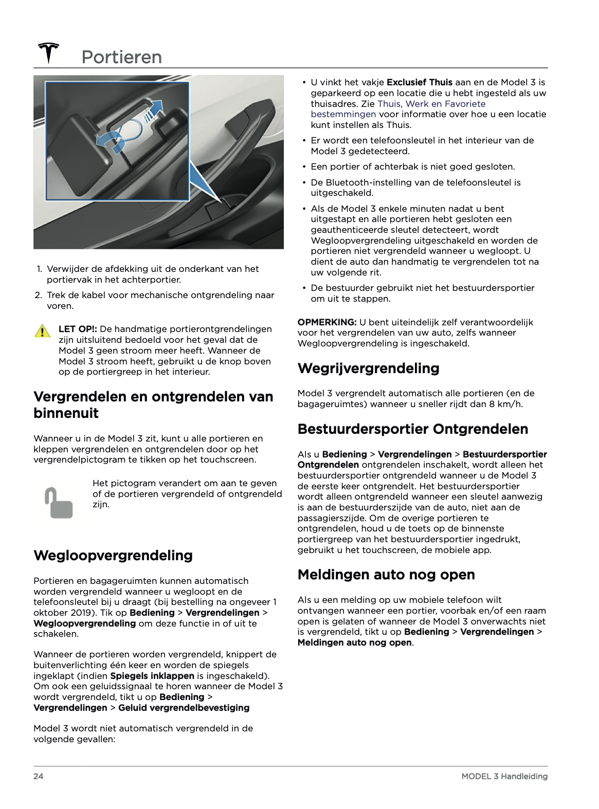 2023-2024 Tesla Model 3 Bedienungsanleitung | Niederländisch