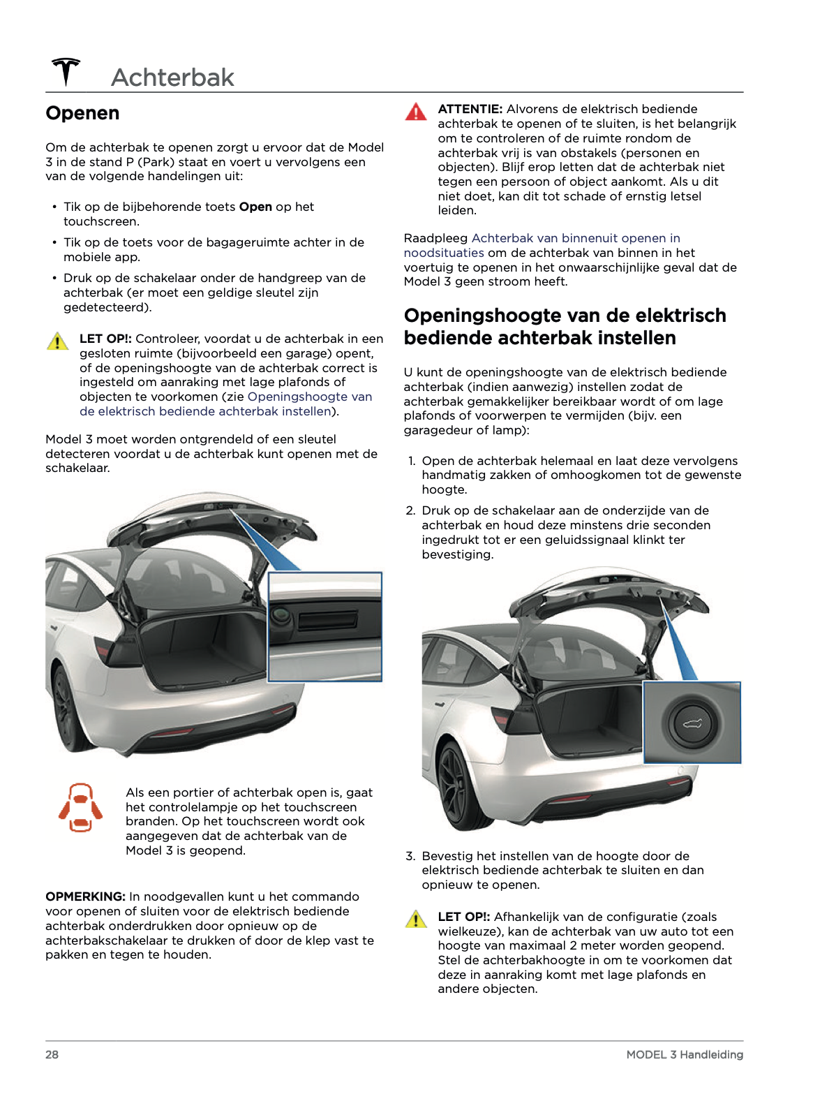 2023-2024 Tesla Model 3 Manuel du propriétaire | Néerlandais