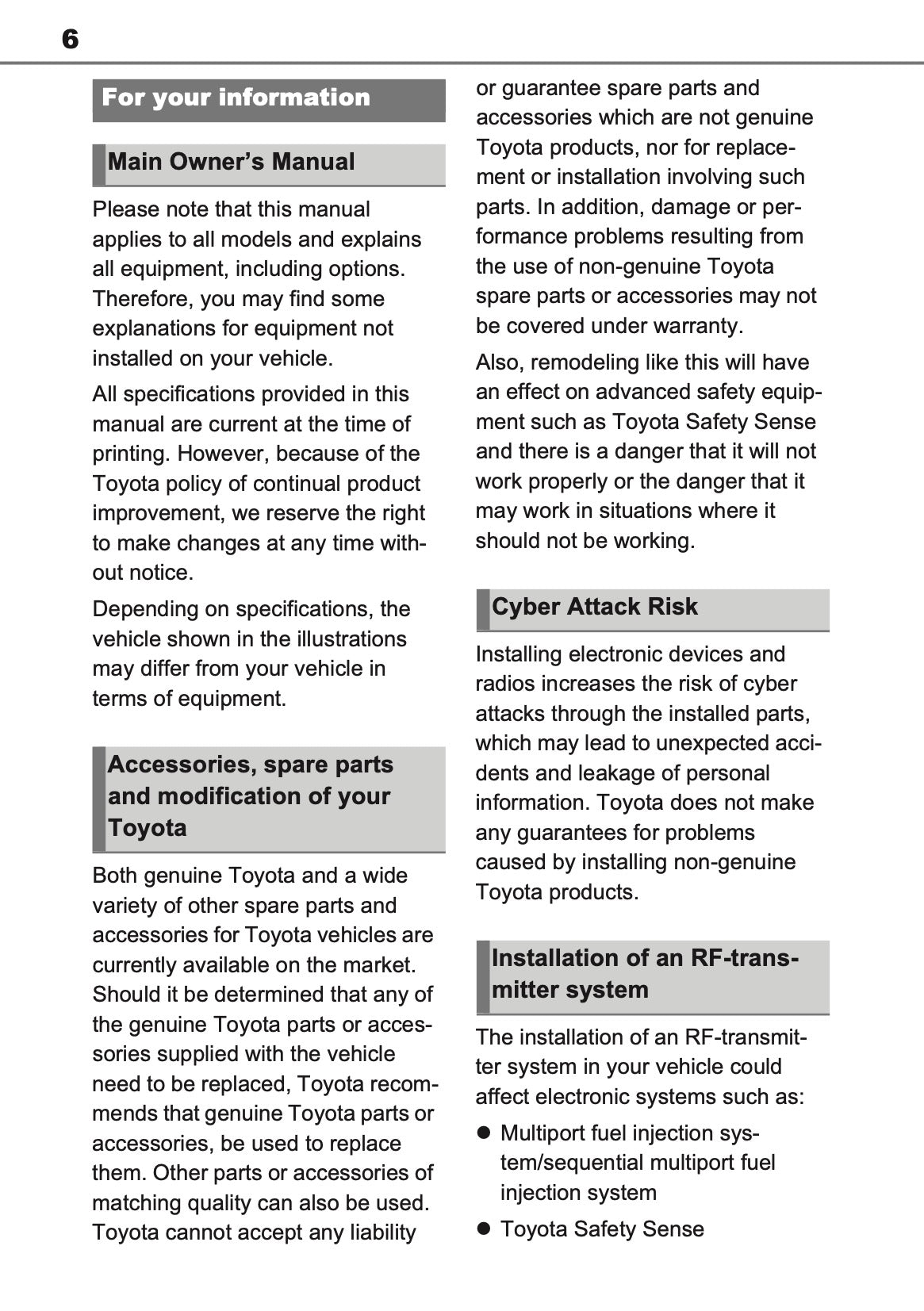 2025-2026 Toyota Aygo X Owner's Manual | English