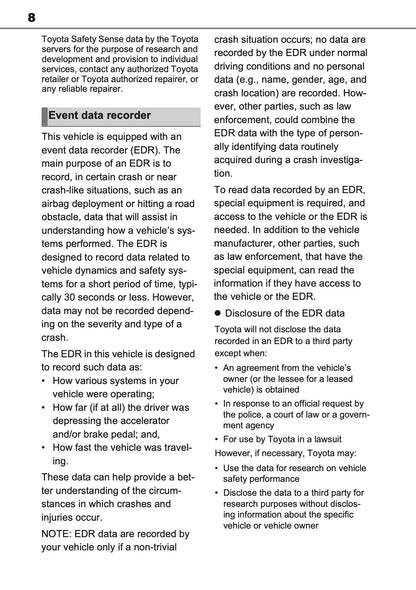 2025-2026 Toyota Aygo X Owner's Manual | English