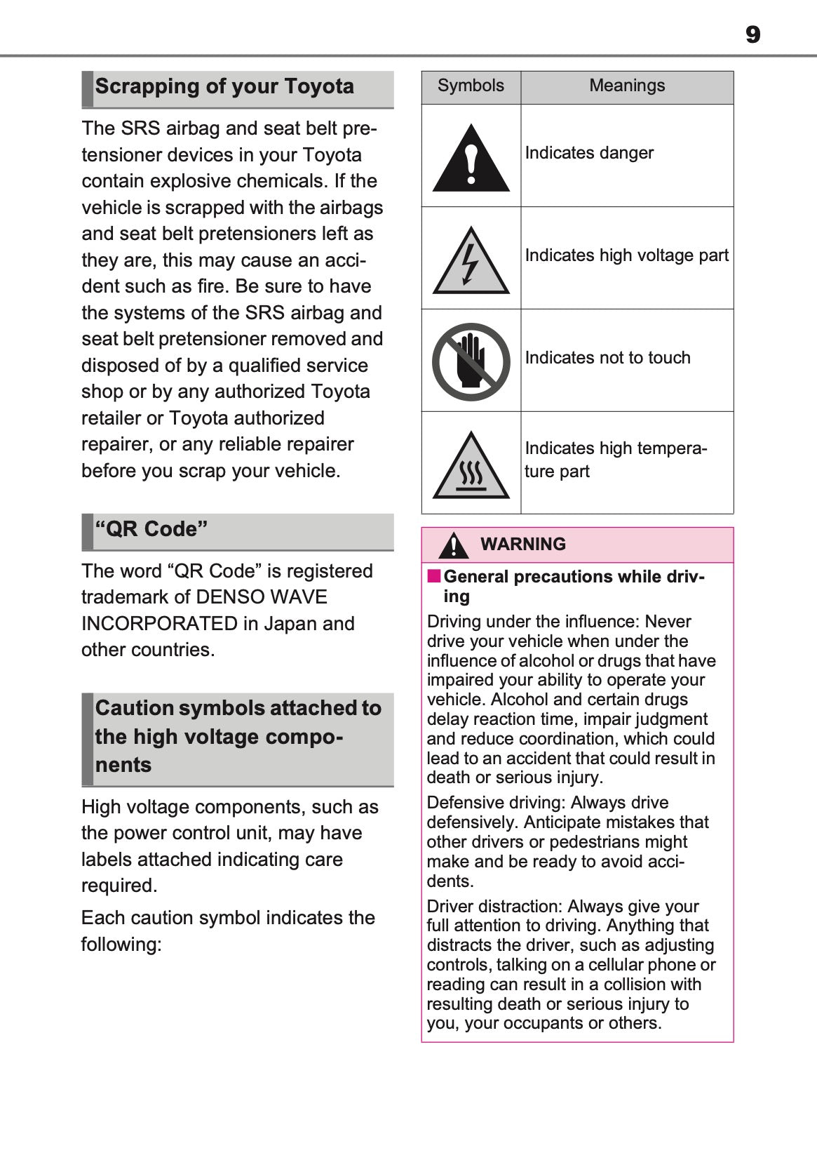 2025-2026 Toyota Aygo X Owner's Manual | English