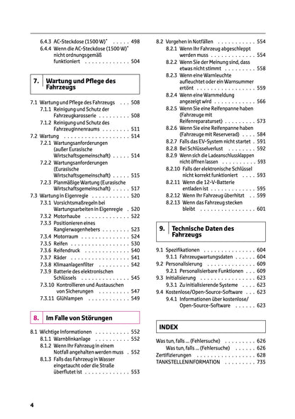 2025 Toyota bZ4X Owner's Manual | German