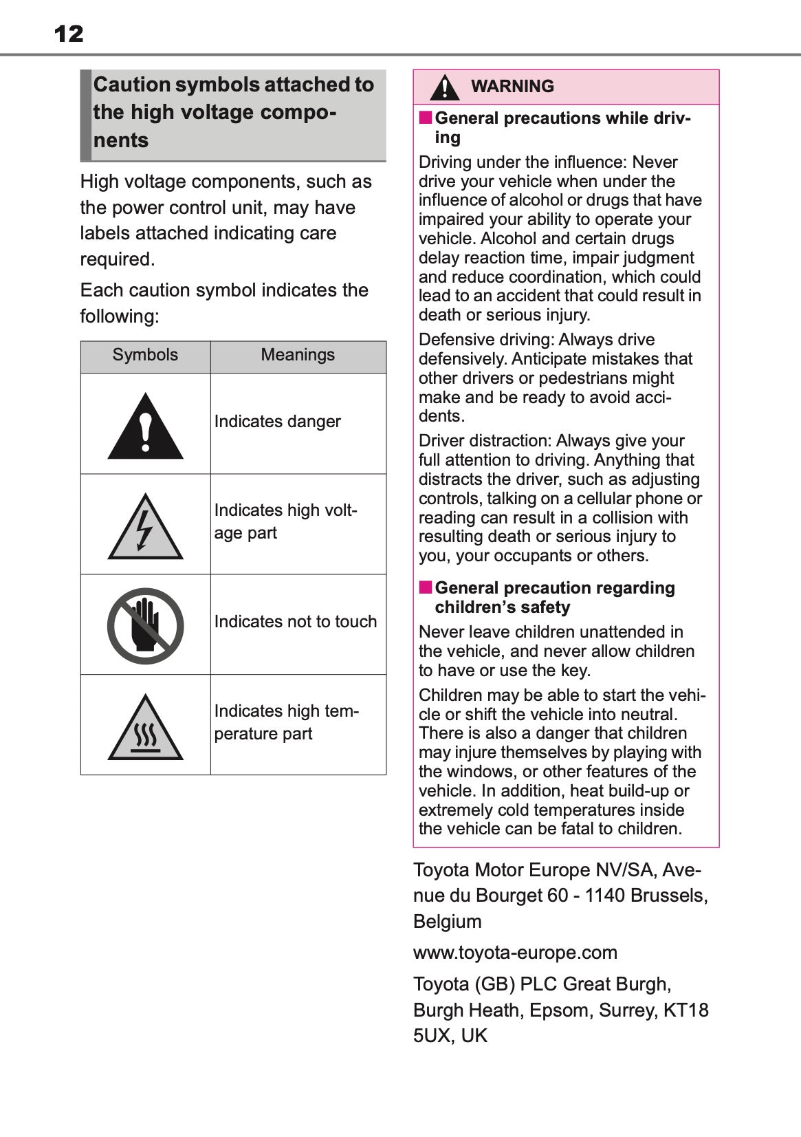 2025 Toyota bZ4X Owner's Manual | English