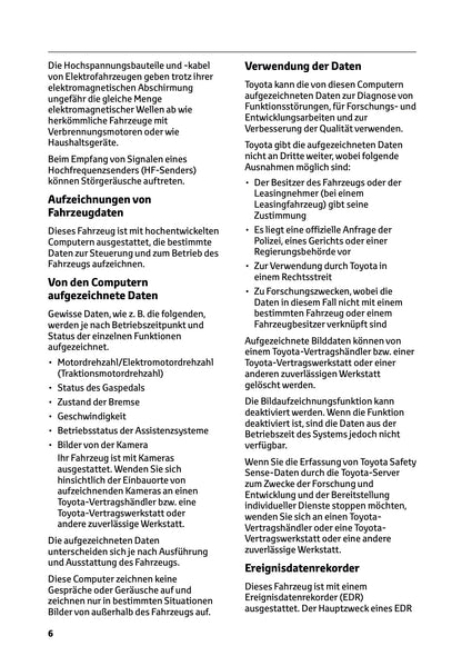 2026 Toyota C-HR Hybrid Bedienungsanleitung | Deutsch