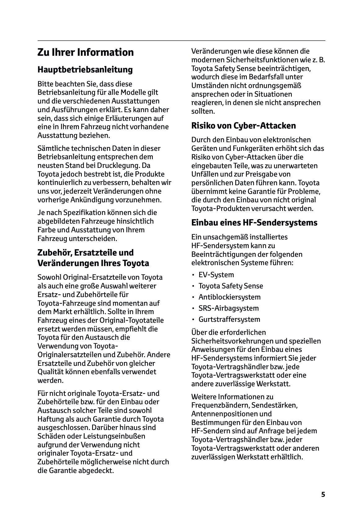 2026 Toyota C-HR+ Owner's Manual | German