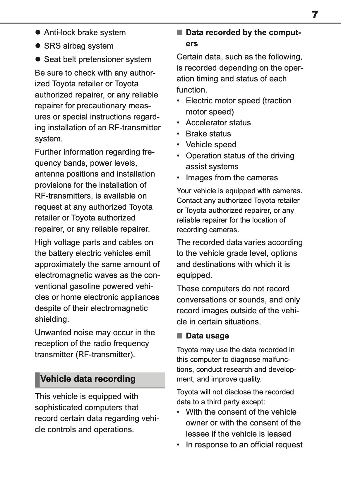 2026 Toyota C-HR+ Owner's Manual | English