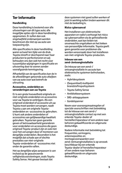 2026 Toyota C-HR Plug-in-Hybrid Owner's Manual | Dutch