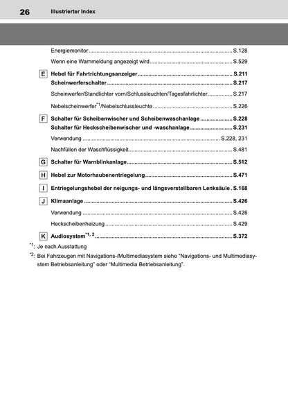 2022-2024 Toyota Corolla Hybrid Hatchback/Touring Sports Owner's Manual | German