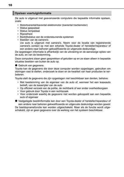 2020-2021 Toyota Hilux Owner's Manual | Dutch