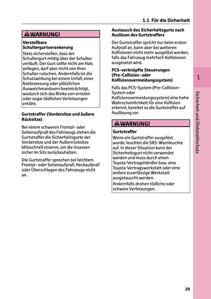 2025-2026 Toyota Mirai Owner's Manual | German