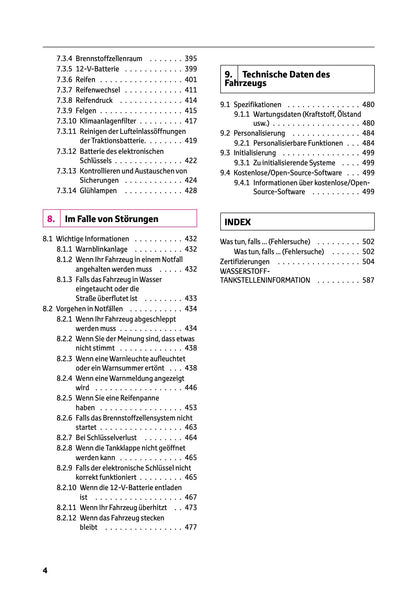 2025-2026 Toyota Mirai Owner's Manual | German