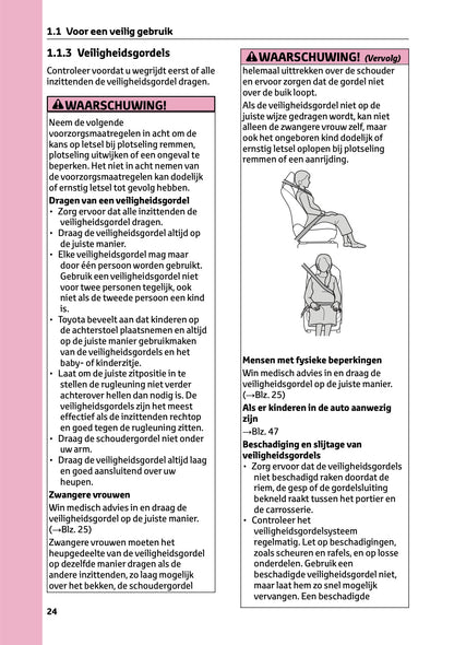 2023-2024 Toyota Prius Gebruikershandleiding | Nederlands