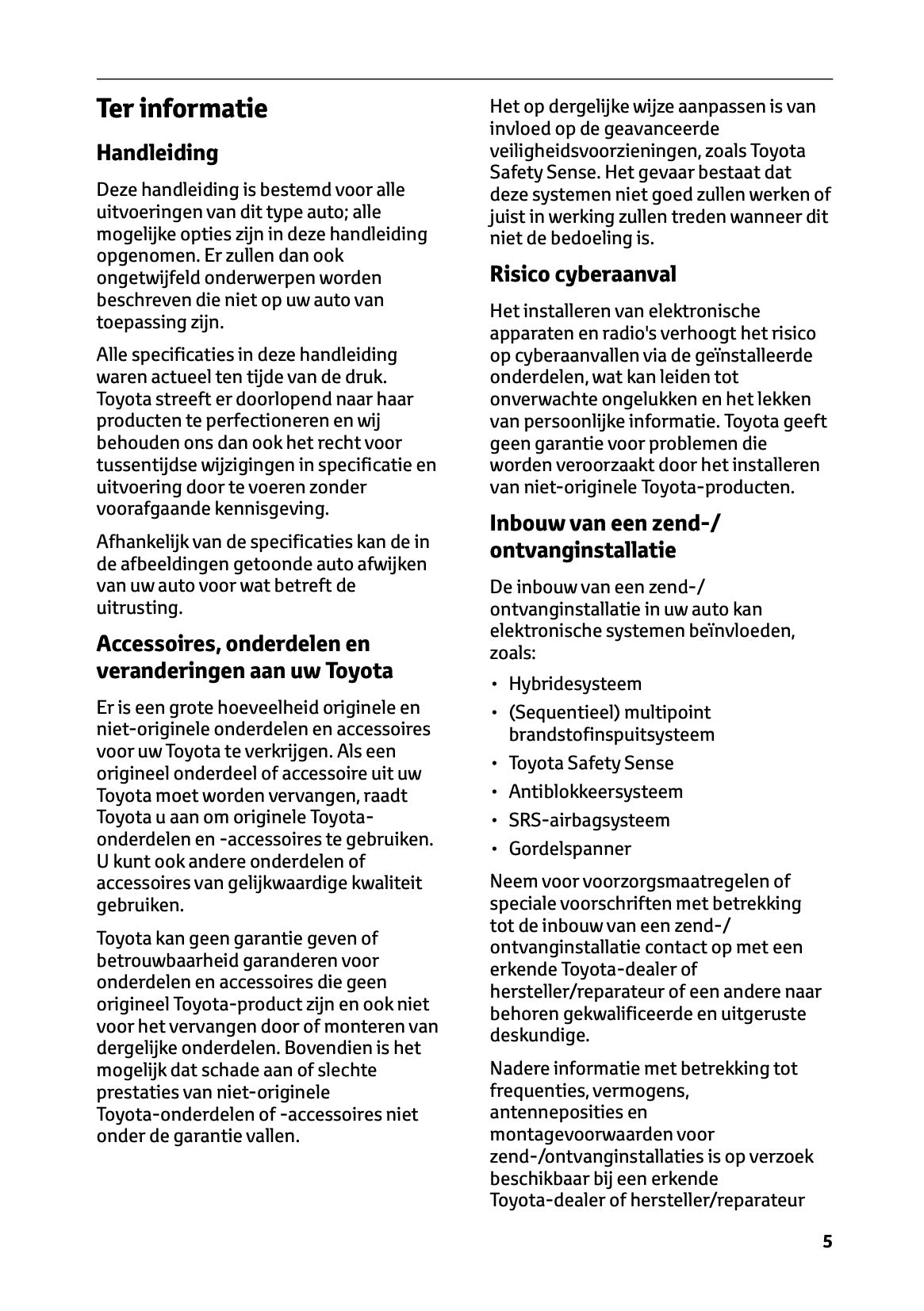2023-2024 Toyota Prius Gebruikershandleiding | Nederlands