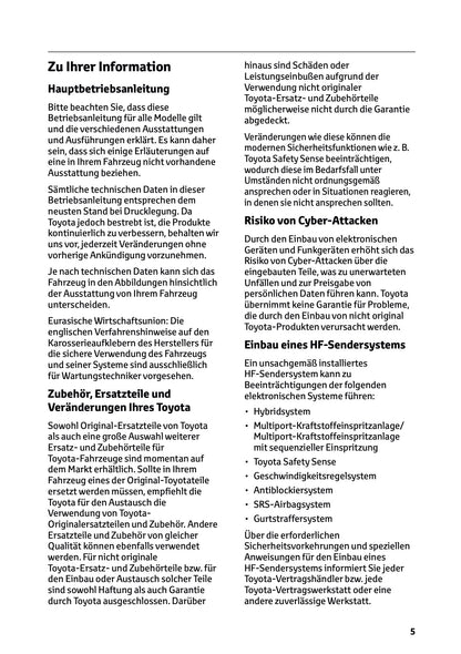 2026 Toyota RAV4 Hybrid Owner's Manual | German