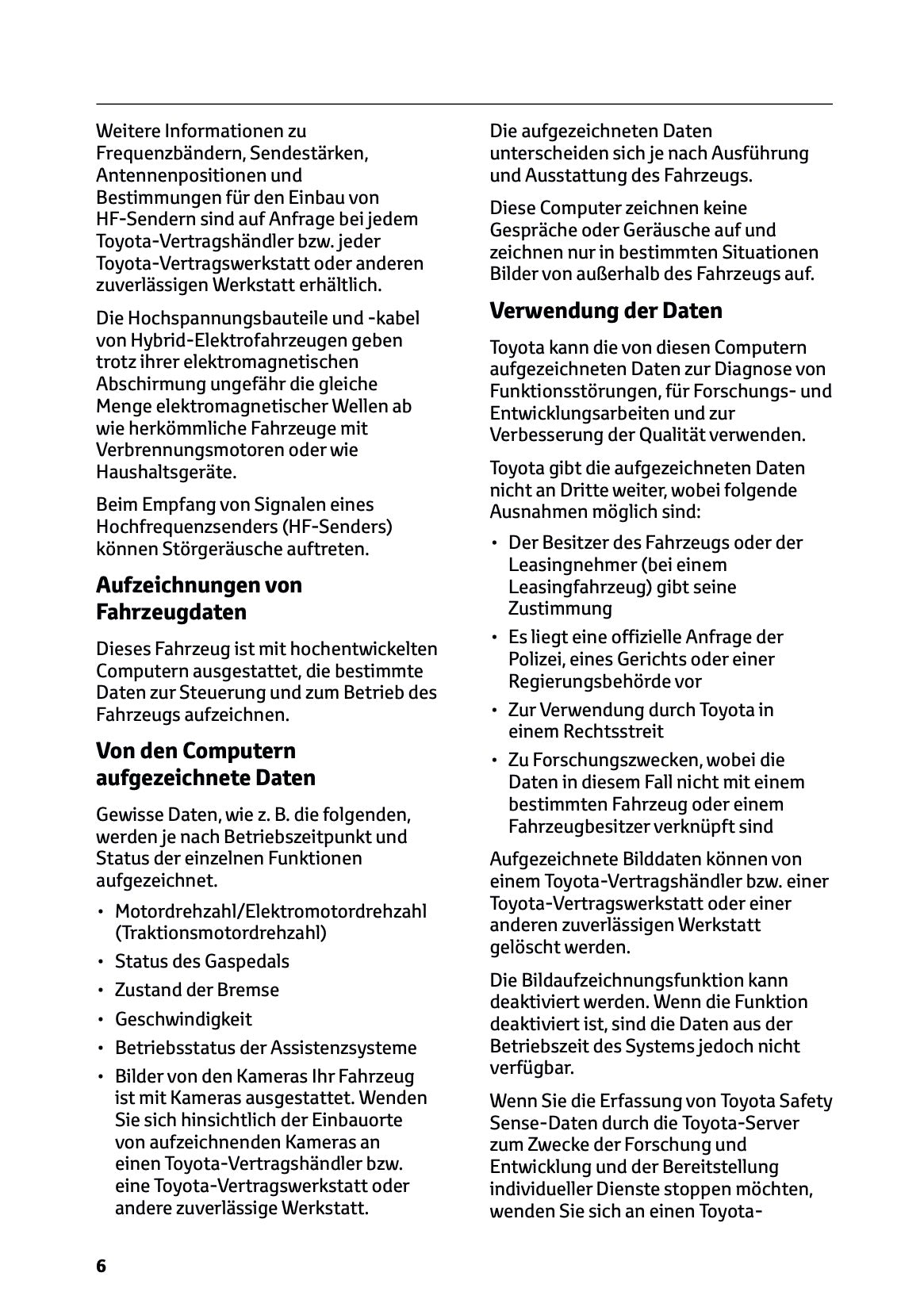 2026 Toyota RAV4 Hybrid Owner's Manual | German