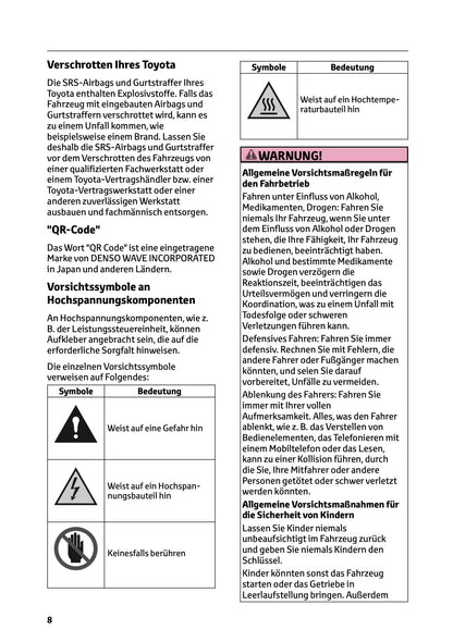 2026 Toyota RAV4 Hybrid Owner's Manual | German