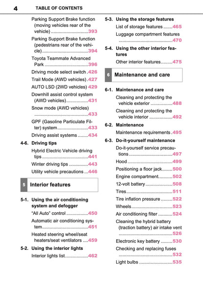 2026 Toyota RAV4 Hybrid Owner's Manual | English