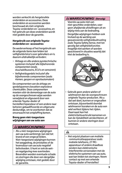 2025-2026 Toyota Urban Cruiser Owner's Manual | Dutch