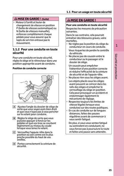 2025 Toyota GR Yaris Owner's Manual | French