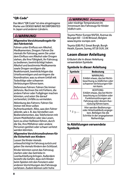 2024 Toyota Yaris Cross Hybrid Owner's Manual | German