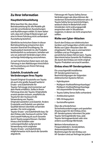 2026 Toyota Yaris Cross Hybrid Bedienungsanleitung | Deutsch