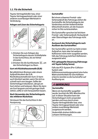 2026 Toyota Yaris Hybrid Owner's Manual | German