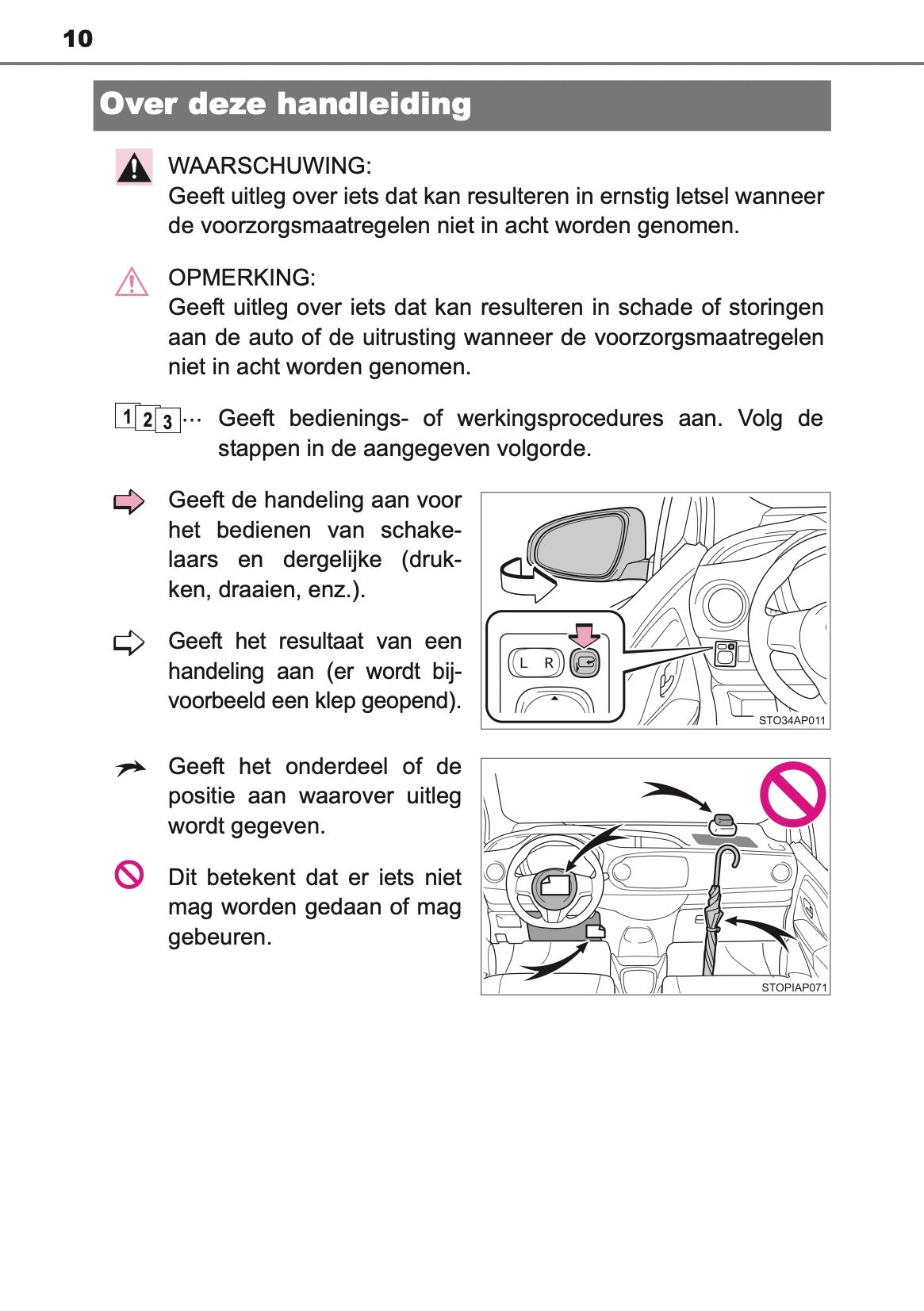 2017-2018 Toyota Yaris Owner's Manual | Dutch