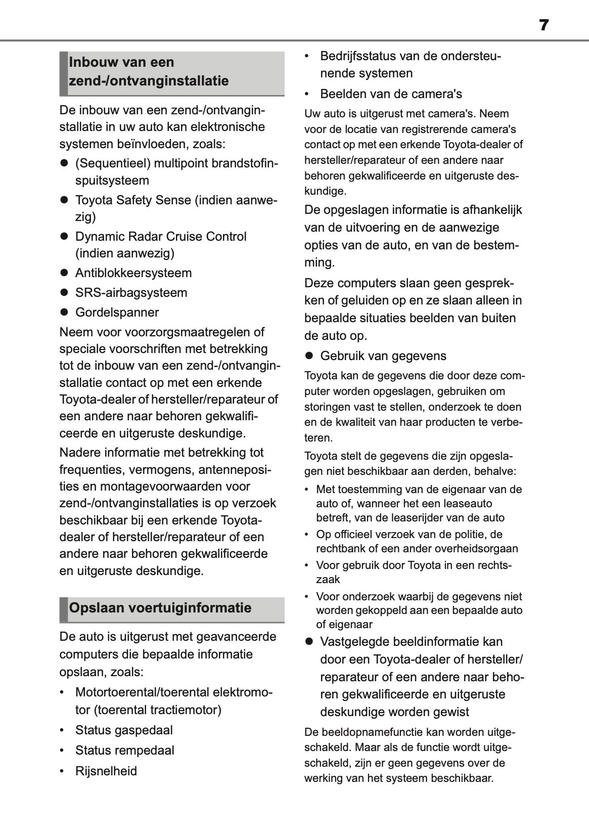 2021 Toyota Yaris Owner's Manual | Dutch