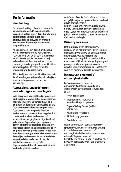 2026 Toyota Yaris Cross Hybrid Owner's Manual | Dutch