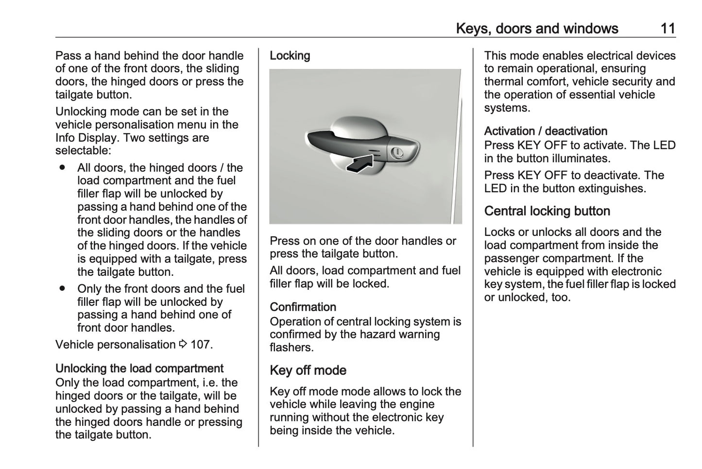 2023-2024 Vauxhall Vivaro Owner's Manual | English