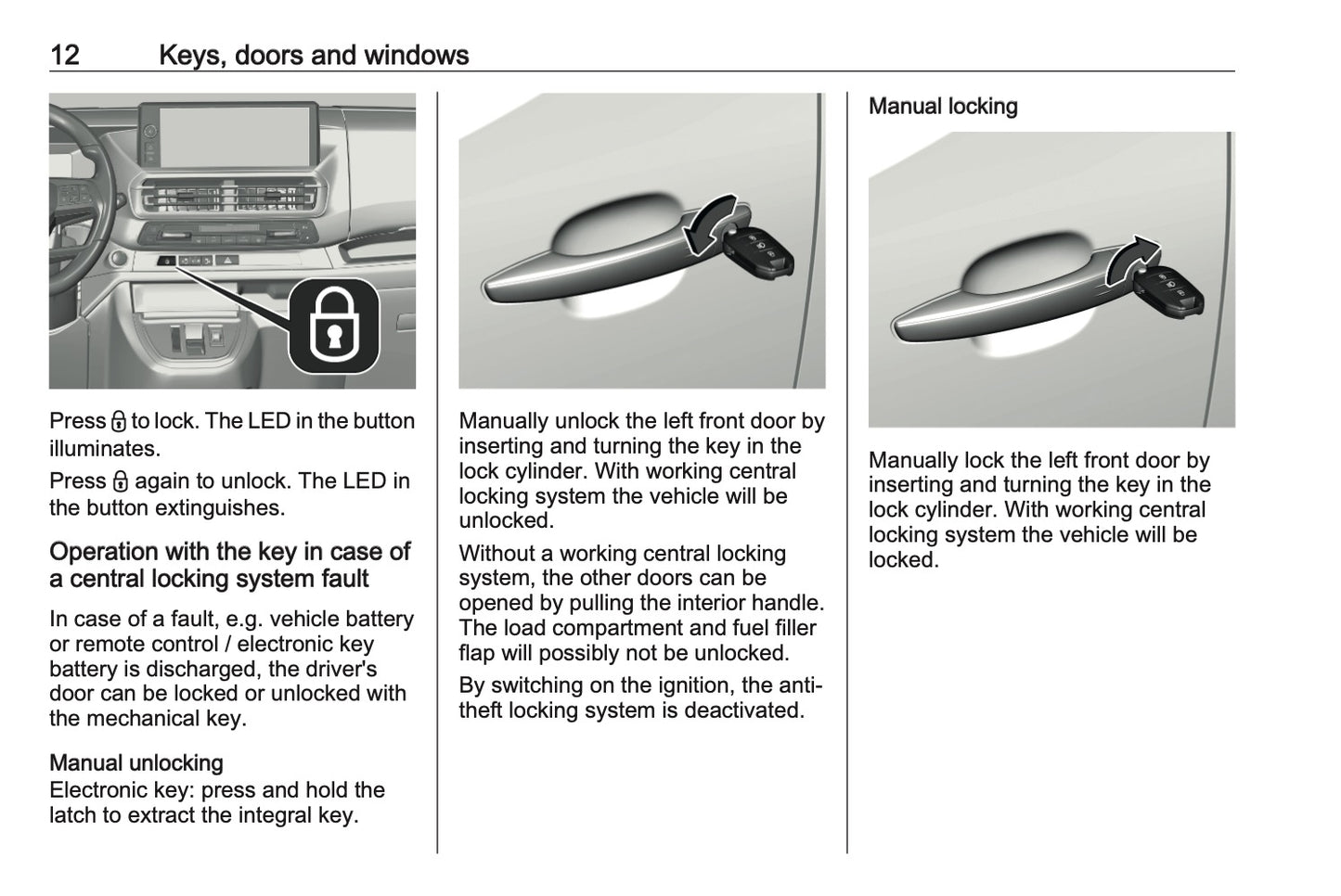 2023-2024 Vauxhall Vivaro Owner's Manual | English