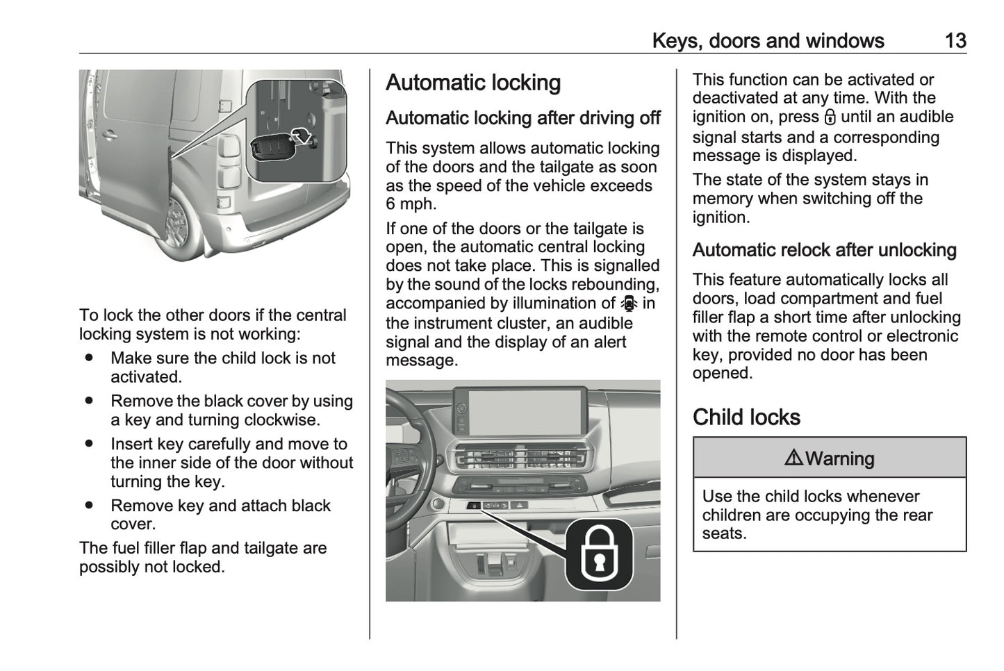 2023-2024 Vauxhall Vivaro Owner's Manual | English