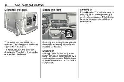 2023-2024 Vauxhall Vivaro Owner's Manual | English