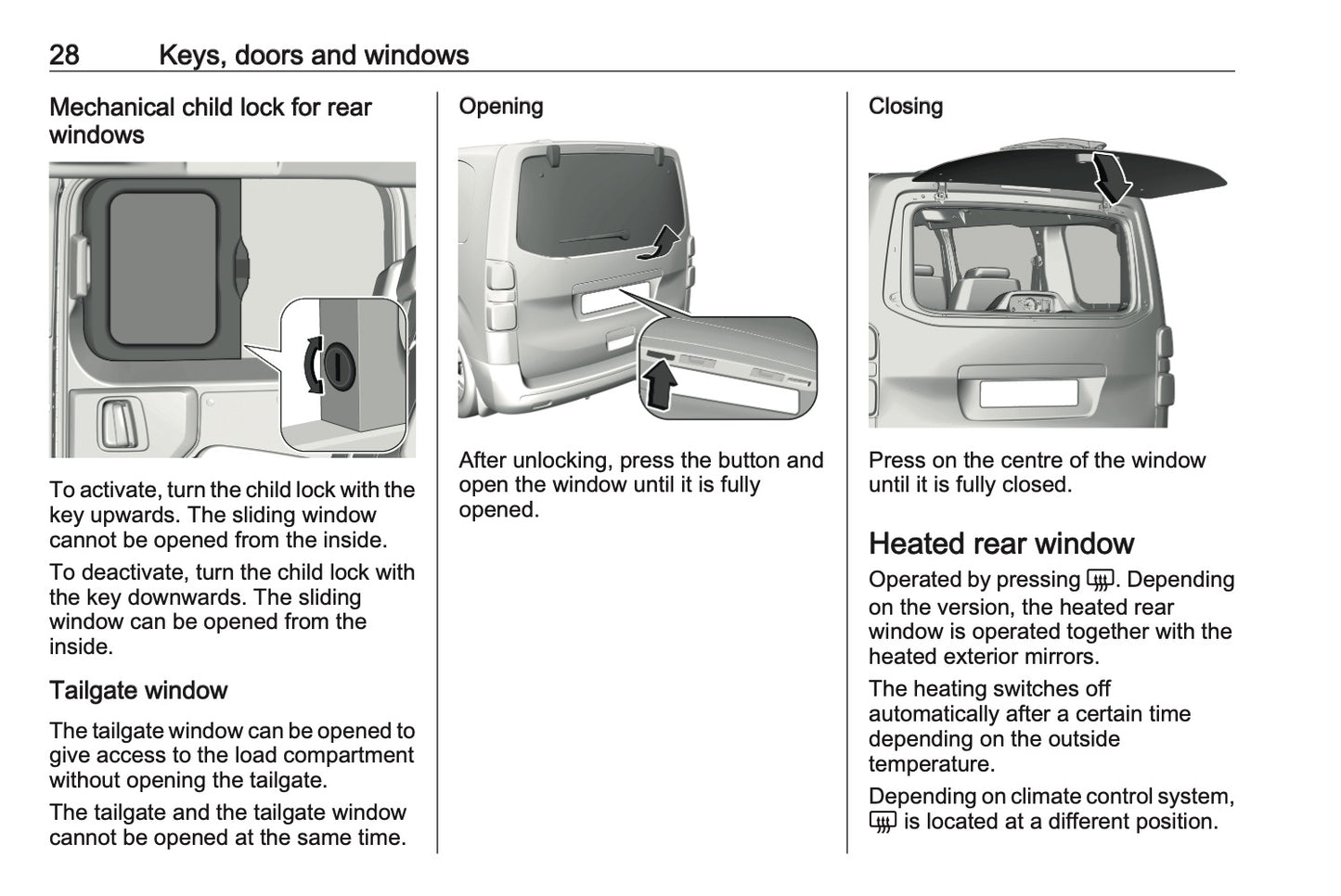 2023-2024 Vauxhall Vivaro Owner's Manual | English