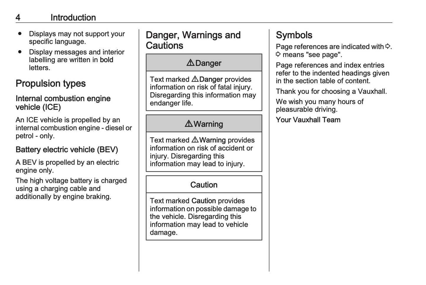 2023-2024 Vauxhall Vivaro Owner's Manual | English