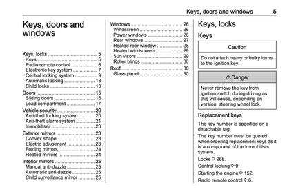 2023-2024 Vauxhall Vivaro Owner's Manual | English