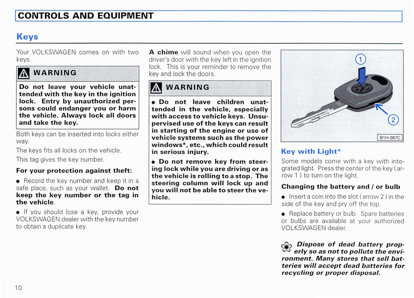 1999 Volkswagen EuroVan Owner's Manual | English