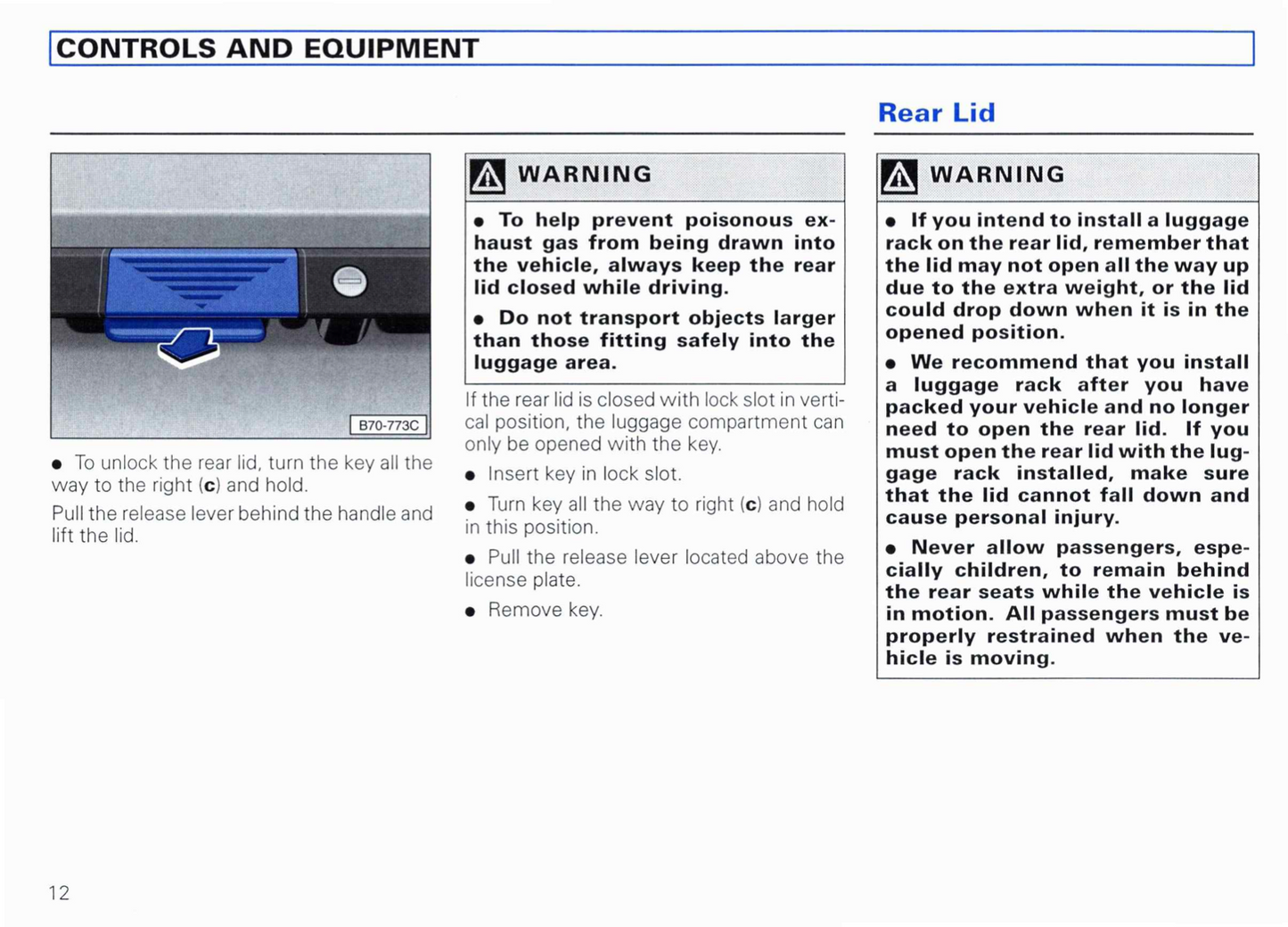 1999 Volkswagen EuroVan Owner's Manual | English