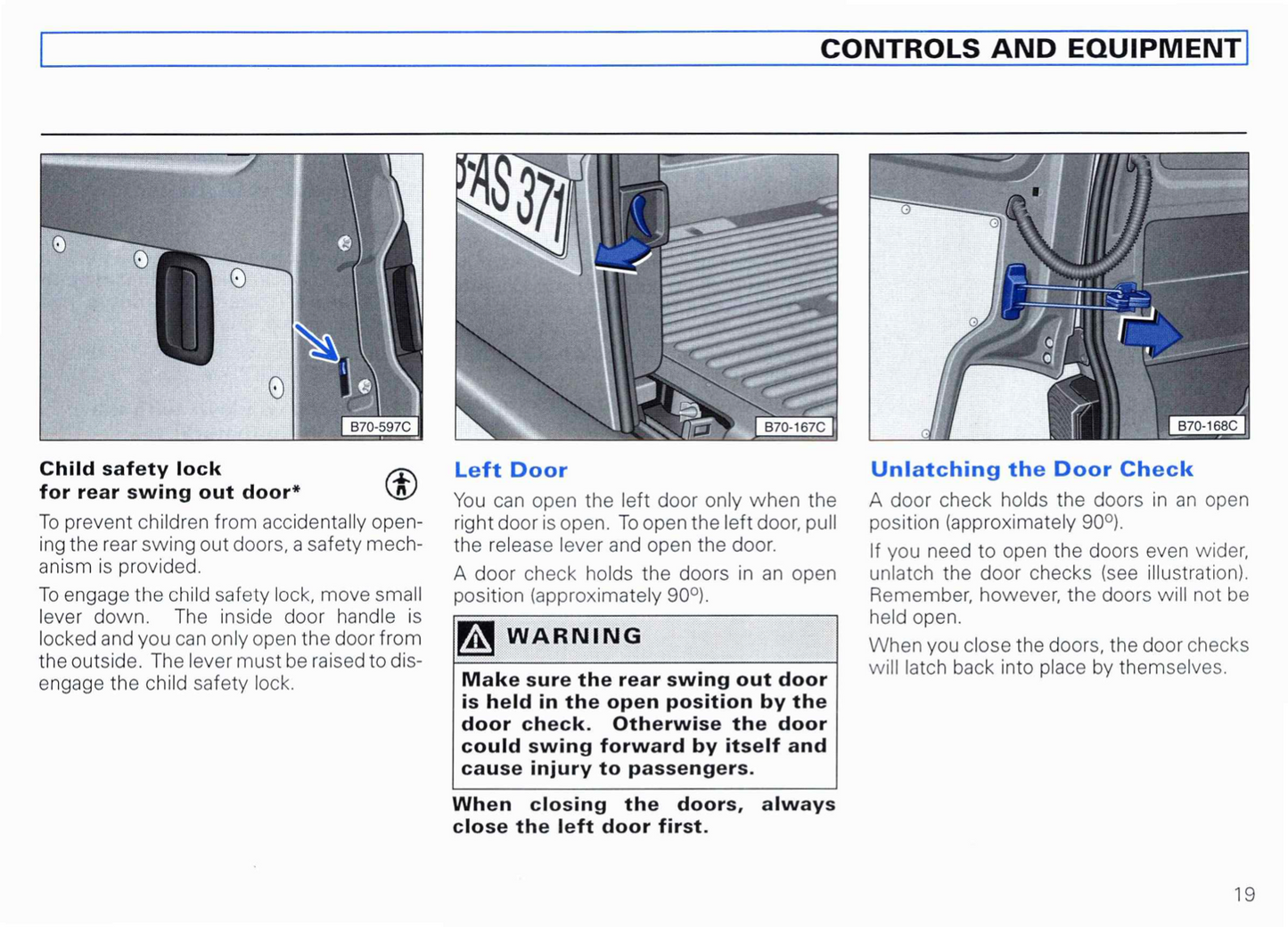 1999 Volkswagen EuroVan Owner's Manual | English