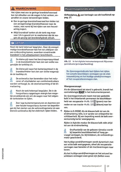 2020 Volkswagen Golf eHybrid / Golf GTE Gebruikershandleiding | Nederlands
