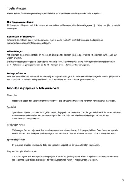 2021-2022 Volkswagen Polo Owner's Manual | Dutch