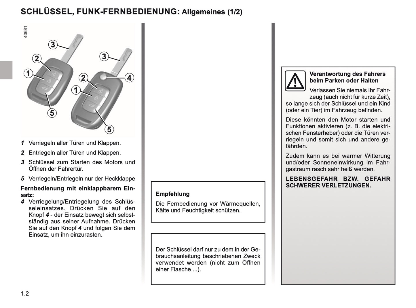 2019-2020 Renault Captur Bedienungsanleitung | Deutsch