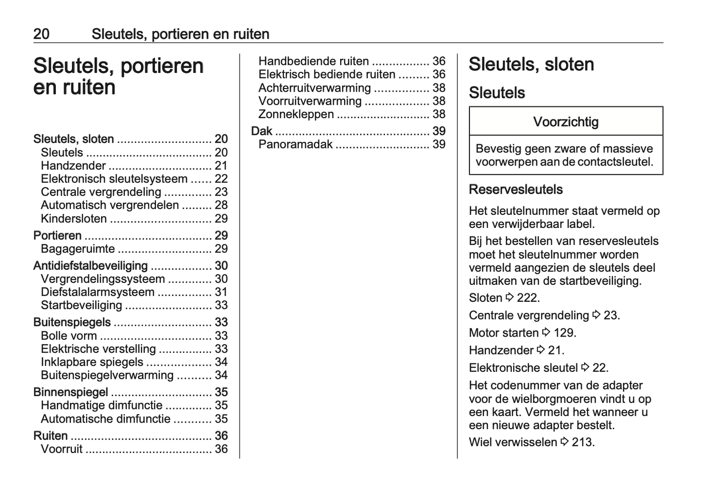 2020-2022 Opel Crossland Owner's Manual | Dutch