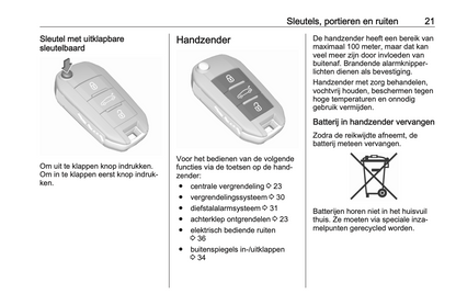 2020-2022 Opel Crossland Owner's Manual | Dutch