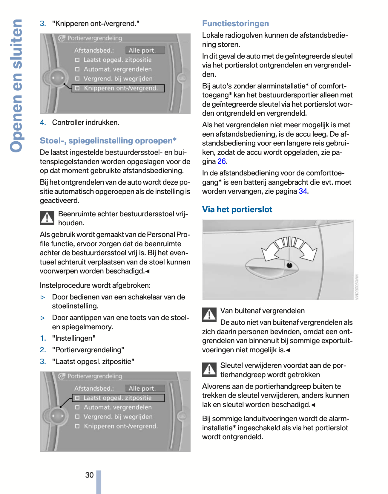 2010-2011 BMW Z4 Owner's Manual | Dutch