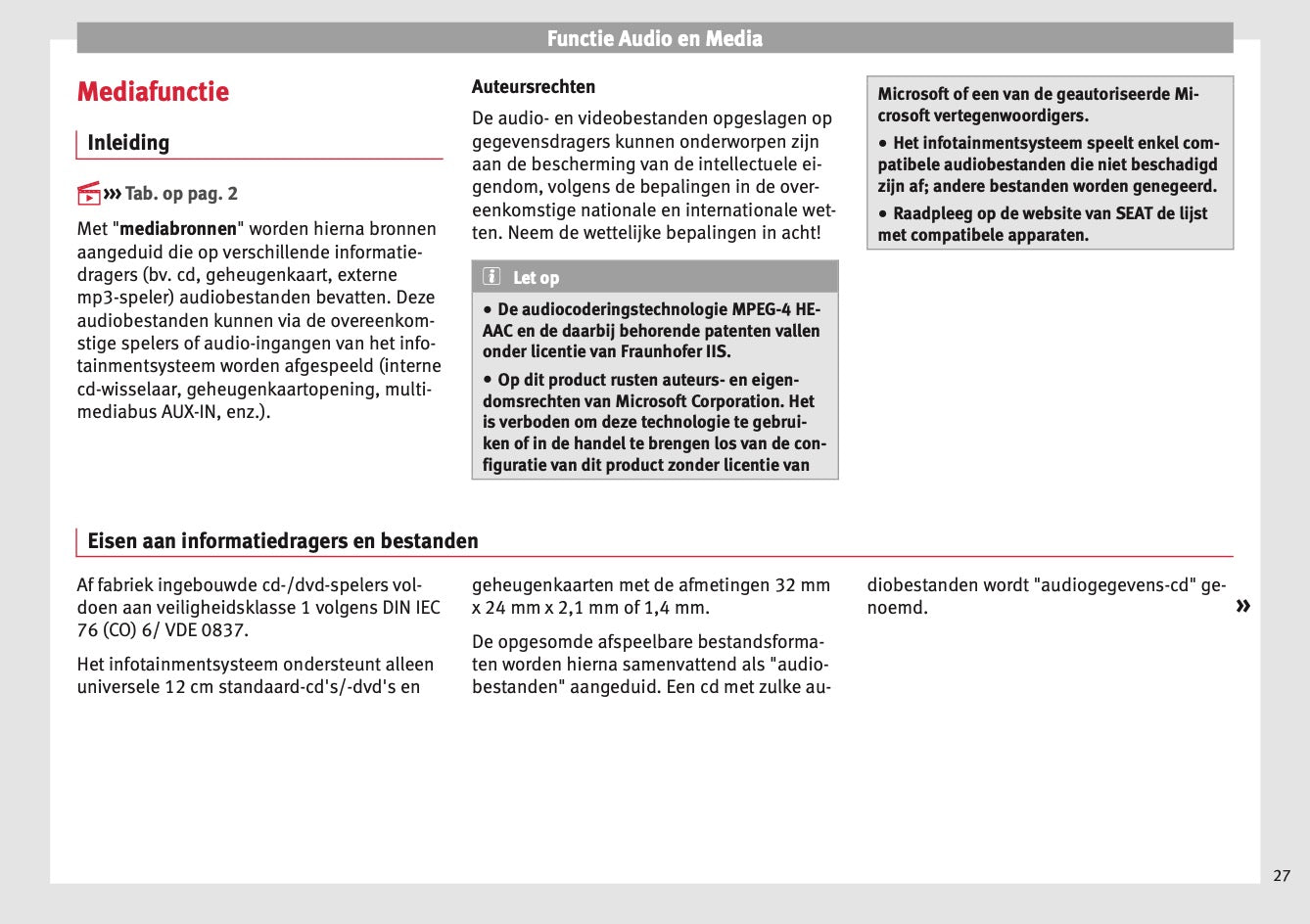 Seat Media System Plus Navi System Navi System Plus 2017 | Dutch