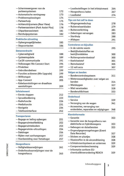 2020-2023 Volkswagen ID.3 Manuel du propriétaire | Néerlandais