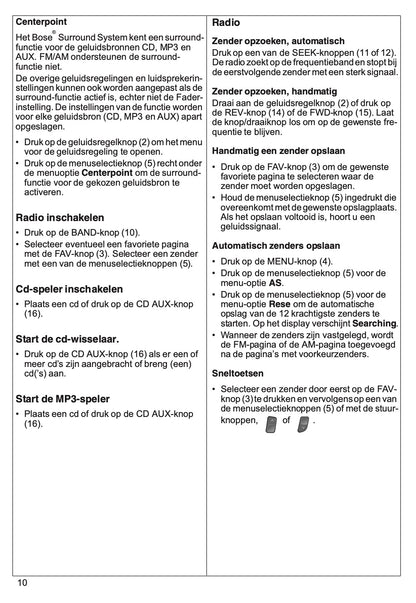 2007 Saab 9-3 Quick Start | Dutch