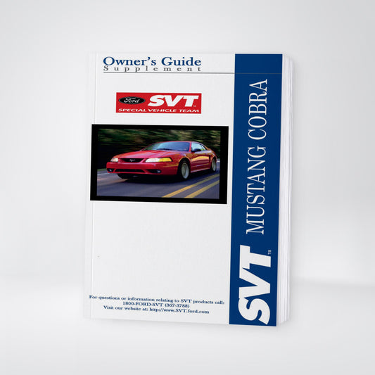 2001 Ford Mustang SVT Bedienungsanleitung | Englisch